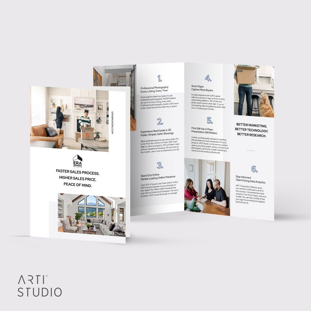 Bifold marketing piece for real estate agents